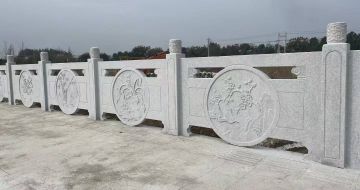 淮安芝麻白河道栏杆 石材栏杆