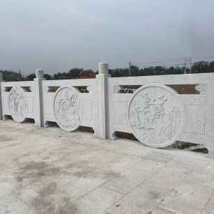淮安芝麻白河道栏杆 石材栏杆