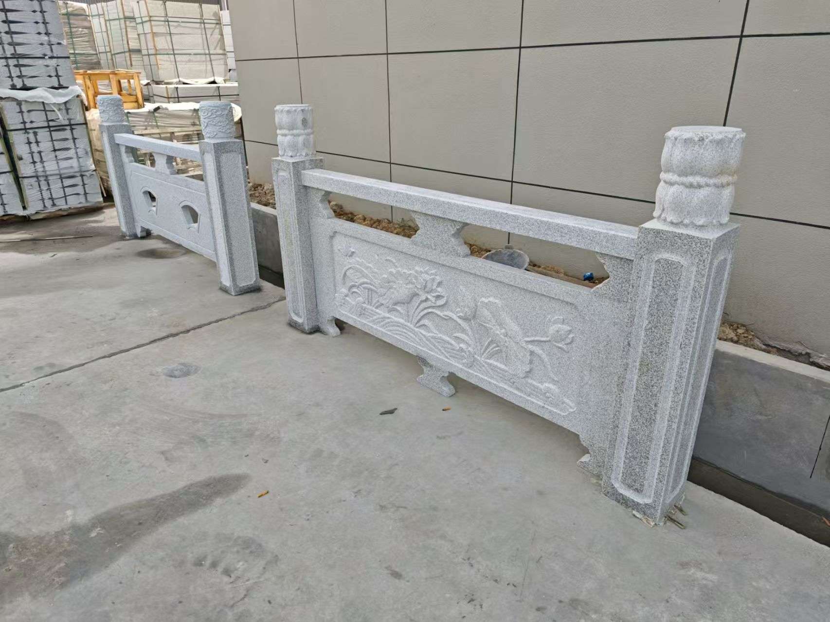 淮安芝麻白河道栏杆 石材栏杆